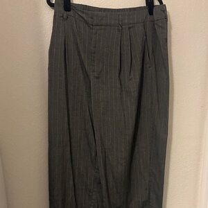a new day Women's Charcoal Pinstripe Trousers